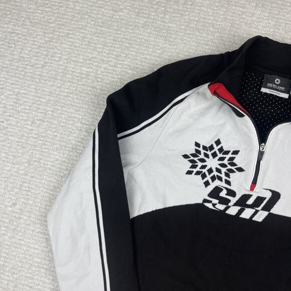 NEWLAND Sweater 1/4 Zip Ski Base Layer Made In ITALY Black Womens Sz XL Read* - Picture 3 of 16